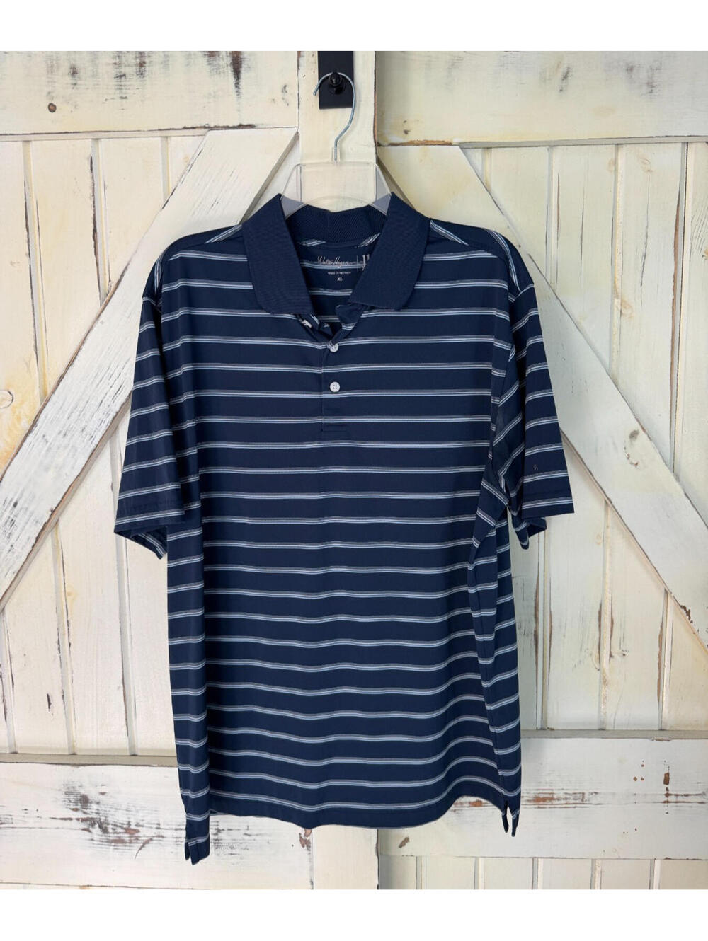 Walter Hagen 11 Majors Mens Golf Polo Shirt XL Striped Short Sleeve Perfomance
